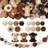 25/34/75PCS 3D Highland Cow and Daisy Silicone Bead Set, Fashionable Animal, Flower Shaped, DIY Jewelry Making Material