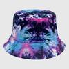 Neutral Summer Tie Dye Printed Fisherman Hat Outdoor Breathable Hat Sunshade