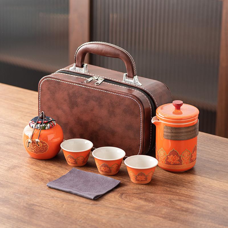 Travel Tea Set Portable Kung Fu Tea Set Japanese Outdoor Kuaike Cup Holiday Company Business Gifts