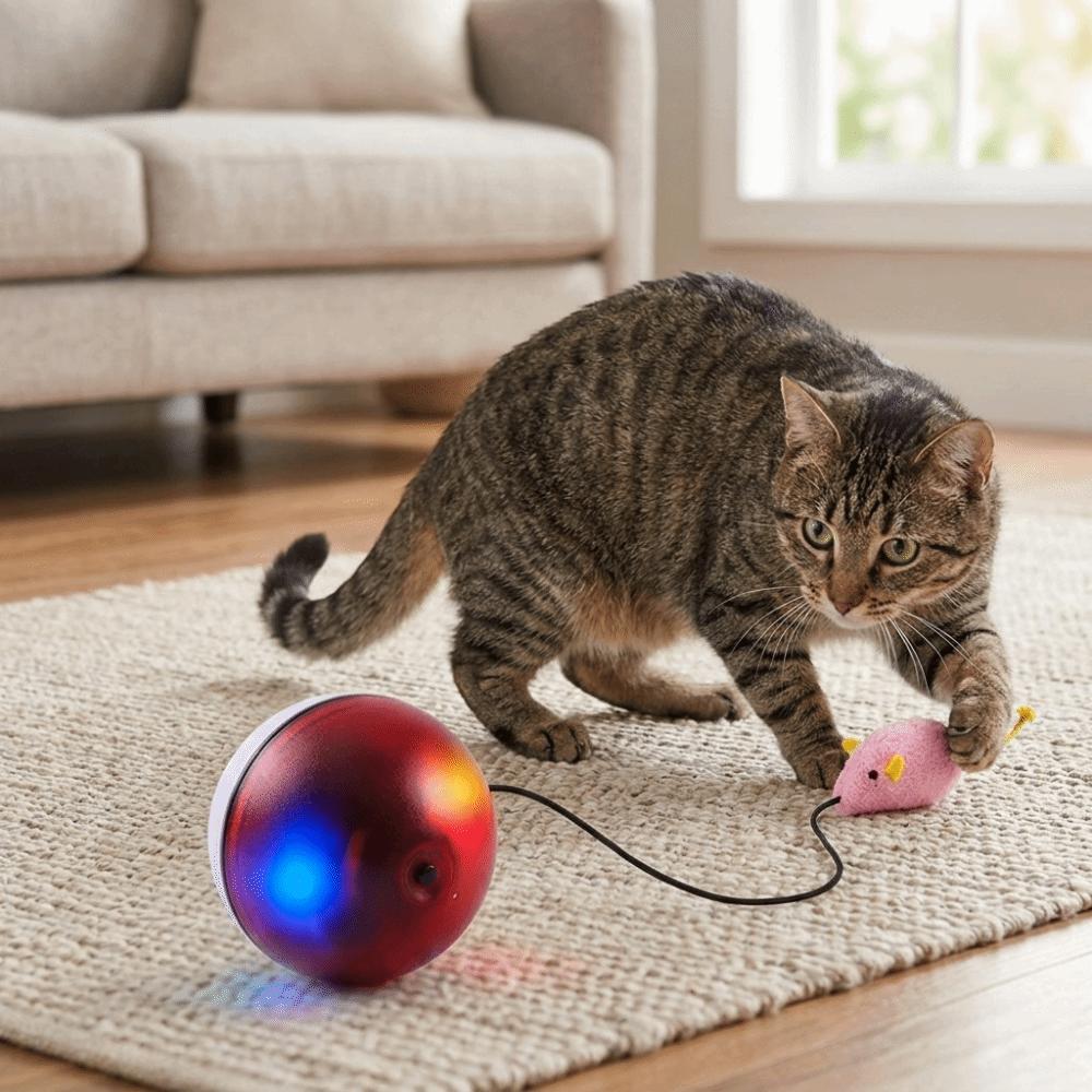 Silent Electric Cat Toy Ball Motion Sensor Cat Teaser Ball Smart Pet Toy Relieve Boredom