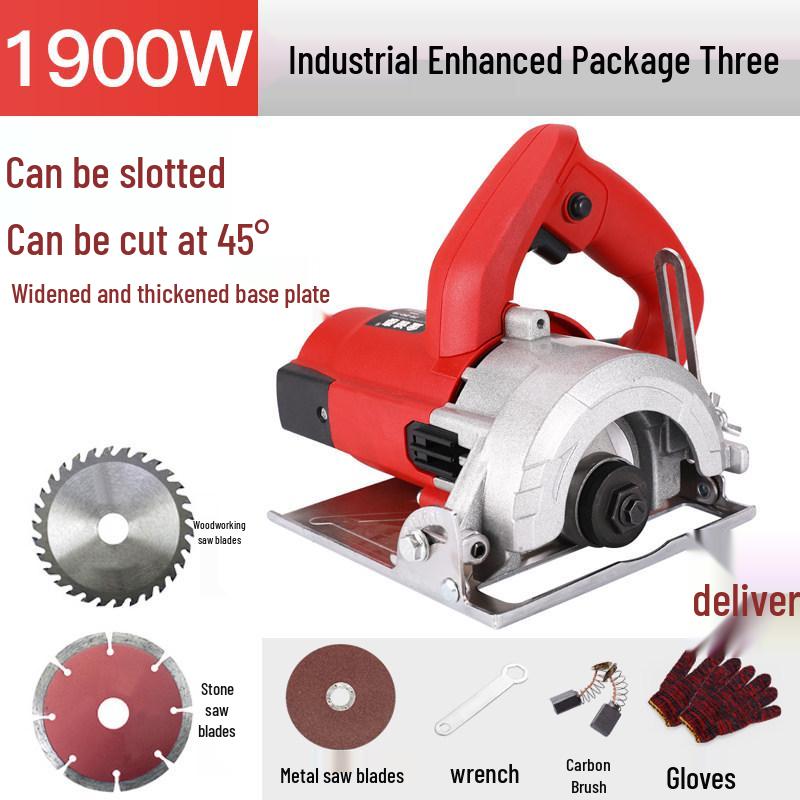 Electric Multi-Function Handheld Chainsaw: Wood, Stone, Tile Cutter 