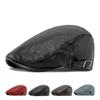 Autumn PU Beret Unisex Forward Cap Duck Tongue Painter Cap