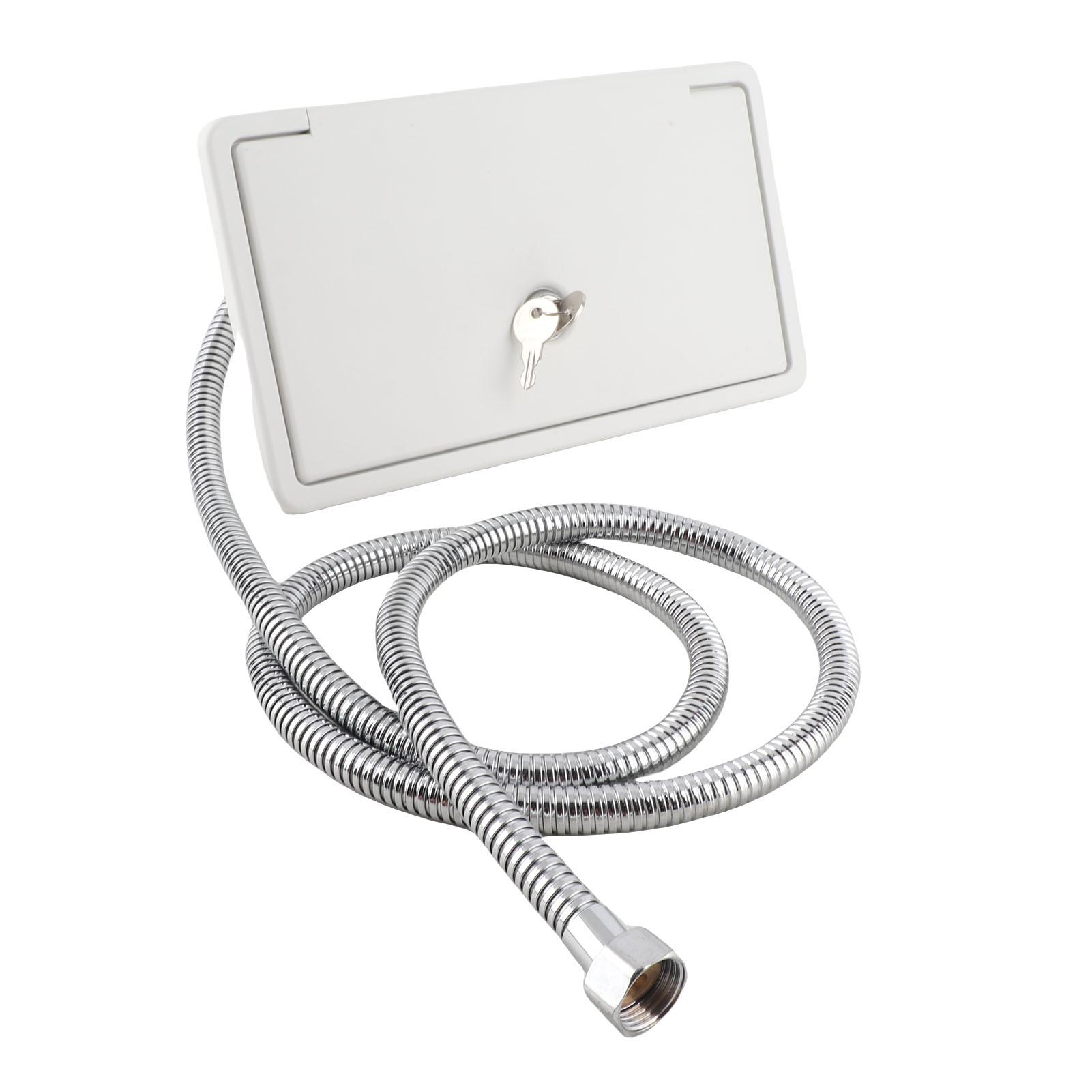 

Exterior Shower Box Kit 1.5m Metal Hose Outdoor Washing Spray Box Set for Rv Campervans Trailer Boats Yachts