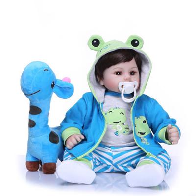 47cm Silicone Handmade Simulation  Doll Lifelike Toddler Baby Reborn Toys Educational Toys For Kids