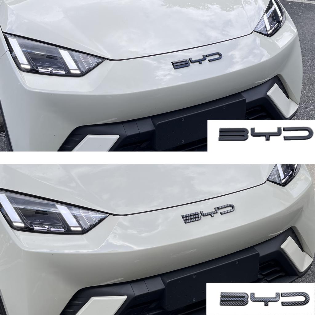 For BYD Seagull Black Car Front Emblem Modification Black Warrior Car Badge Covering Styles Logo