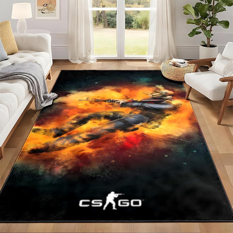 CS go Kobercová rohožka ke dveřím do obývacího pokoje nebo ložnice Ochranná podložka pod židli Kancelářská dekorace Vánoční dárek Dárek k narozeninám