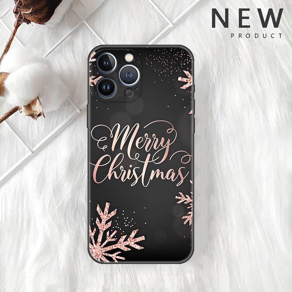 Husă de Crăciun Pentru Apple iPhone 14 11 13 12 Pro 7 Plus XR X XS Max 6 6S 14Pro Max Husă Telefon din Silicon Negru