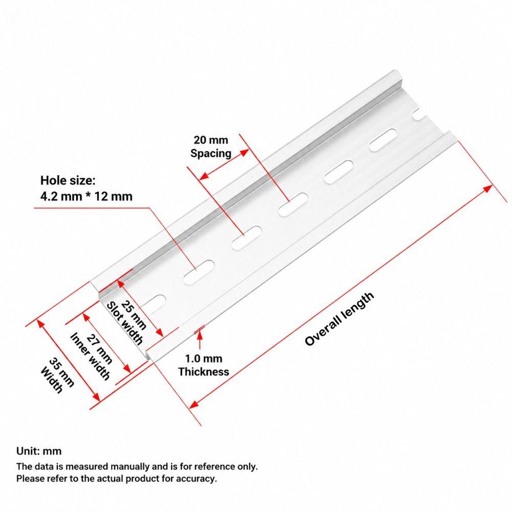 Aluminum DIN Rail Universal Type Terminal Blocks Durable Slotted Guide  Electrical Installation