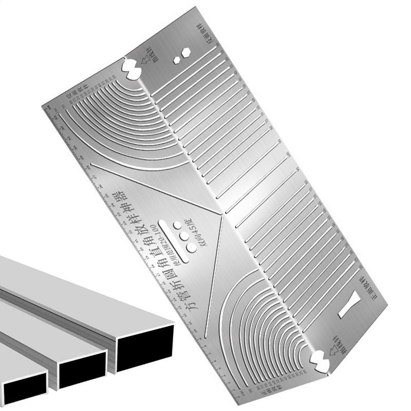 NEW Arc Marking Ruler Right Angle Construction Arc Parallel Drawing Tool 90 Degree Folding Ruler for Metalworking Cutting Guide