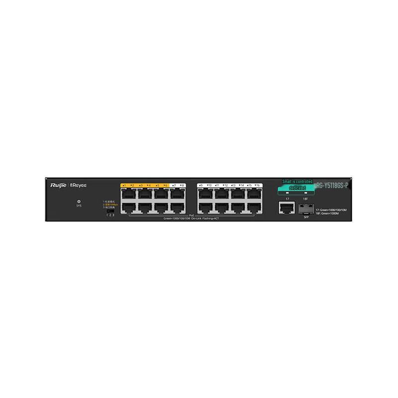 

Ruijie RG-YS118GS-P 16-Port Gigabit PoE Switch