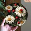 Ladybug Daisy Art Metal Wall Decor for Home Garden Office Gift Halloween Birthday