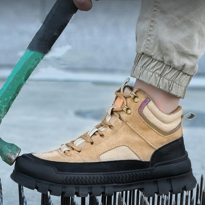 Safety Shoes Men Steel Toe Work Sneakers Anti-smashing Anti-puncture Indestructible Work Shoes Protective Safety Boots