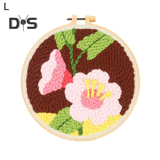 Punch Stitch Kit Healing Weave Punch Stitching Kit für Erwachsene und Kinder, DIY Punch Needle Stickset mit Werkzeug, Garne, Hoop für Anfänger