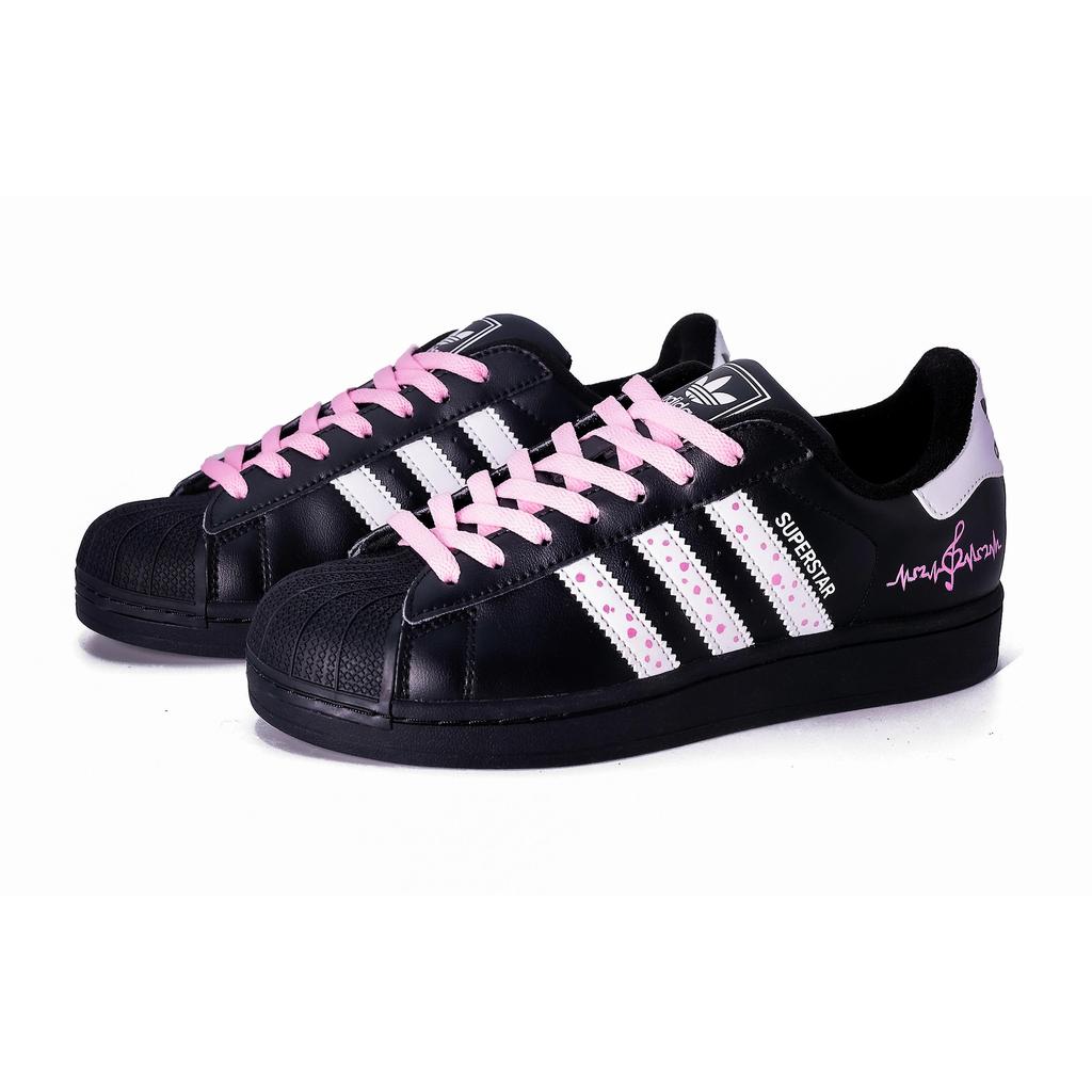 Adidas Originals Superstar Abrasion Resistant Lightweight Low top Skateboard Shoes Unisex Pink JI0079( team631-)