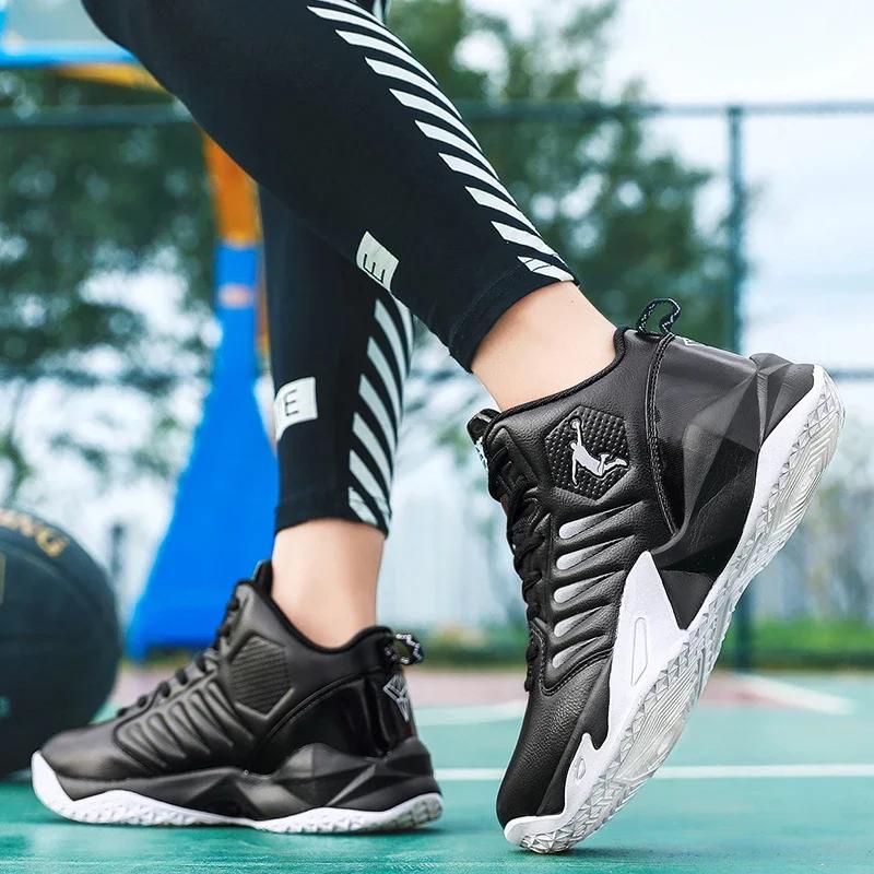 Fashion High Quality Basketball Shoes Comfortable Lightweight Sneakers Leather Casual Shoe Tennis Shoes Men's Sneakers Outdoor Non-slip