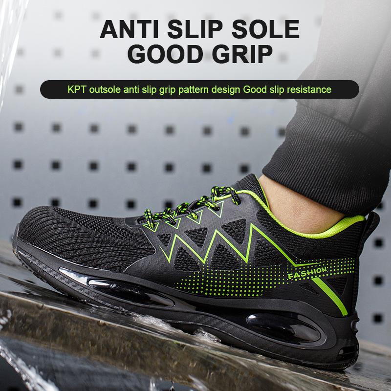 Sicherheitsschuhe für Herren, Arbeitsschuhe mit Stahlkappe, pannensichere Arbeits-Sneaker, leichte, atmungsaktive Arbeitssicherheitsstiefel