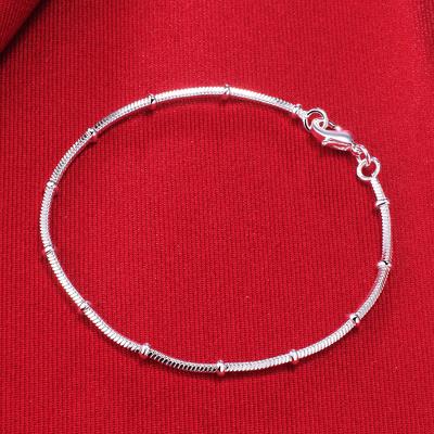 Noble Nice Charm Snake Chain 925 Silver Bracelets For Women Men Wedding High Quality Fashion Jewelry Christmas Gifts