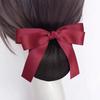 Women Hair Net Temperament Solid Color Bow-knot OL Fishnet Decorative Soft Anti-slip Hair Clip Hair Snood for Airline Stewardess