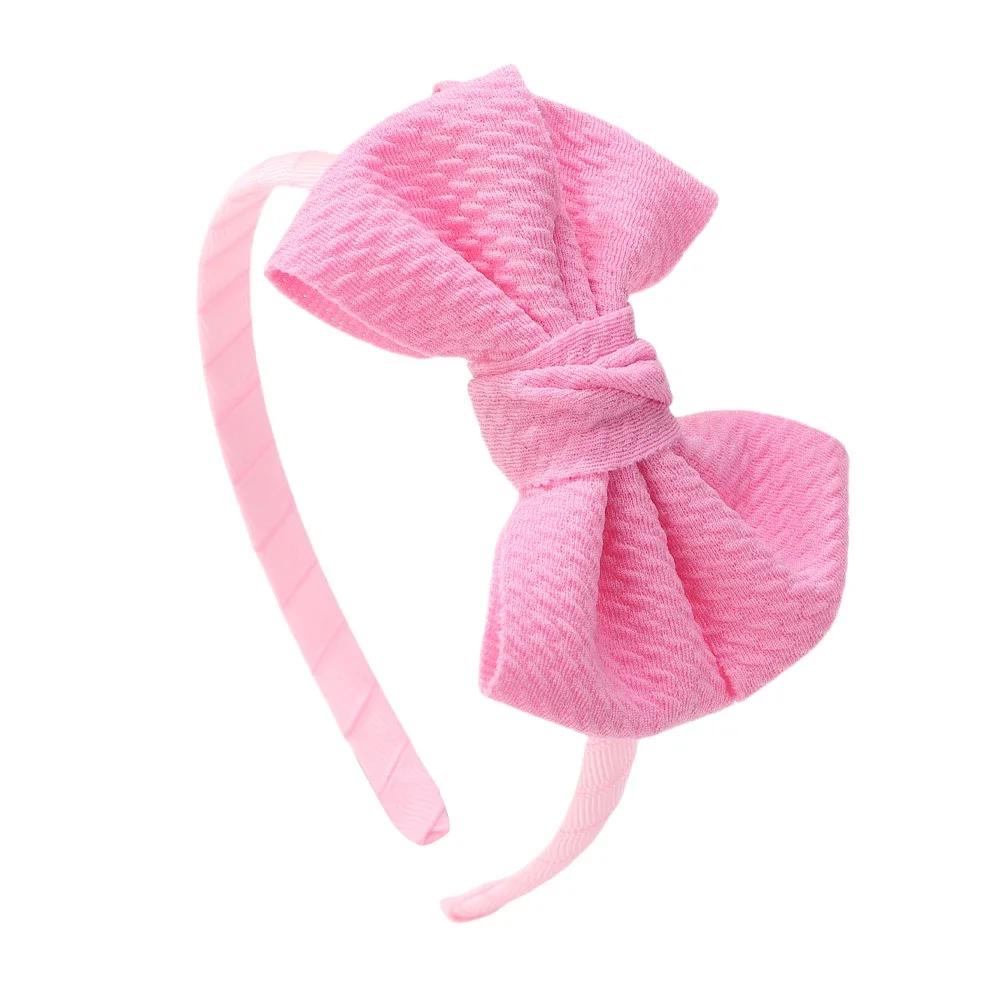 

1 шт. 4 однотонные банты повязки на голову для девочек детей твиловая ткань ручная работа обручи для волос аксессуары для волос