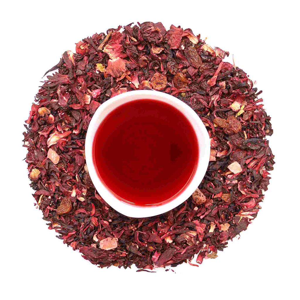 Herbata Wiśnia W Rumie Hibiskus - 100g Kwiat Hibiskusa Mieszanka Smakowa