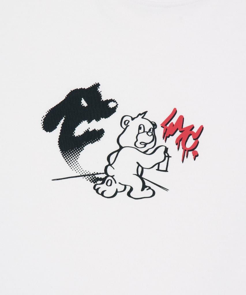 LMC Sketch Bear Long Slv Tee White