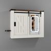 With Sliding Door 3-color Light Adjustment, Anti-fog LED Mirror Cabinet Farmhouse Bathroom Mirror Cabinet for Bathroom Bedroom