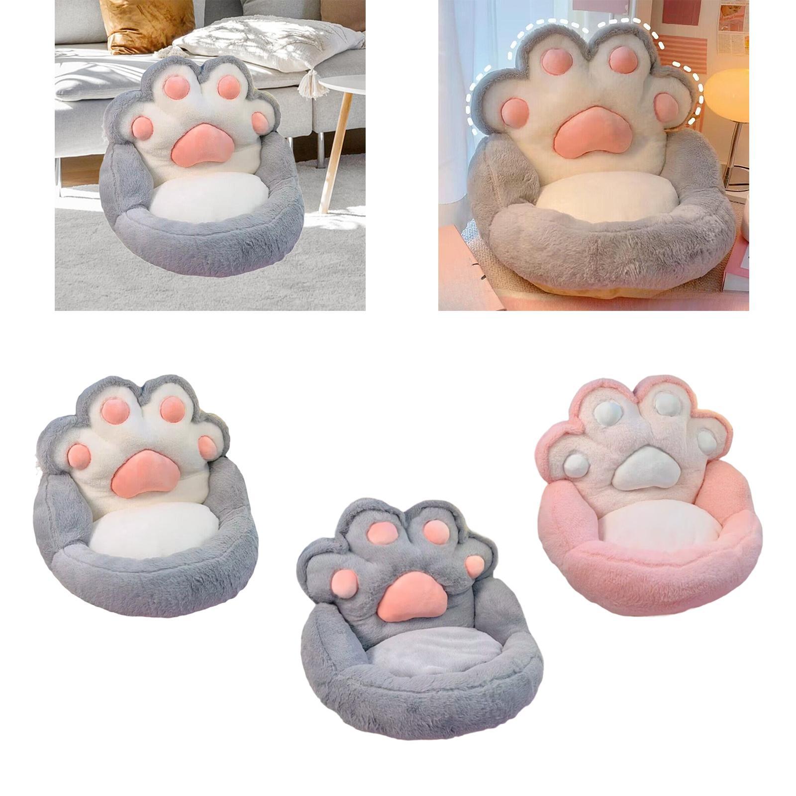 1 Seater Lazy Sofa Beanbag Cat Claw Shaped Tatami Plush Comfortable for Living Room Reading Reclining Bedroom Home Apartment colore grigio