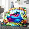 Name Custom Cookie Monster Print Flannel Blanket High Quality Warm Comfortable Cover for All Seasons Perfect for Gifts Home Decor