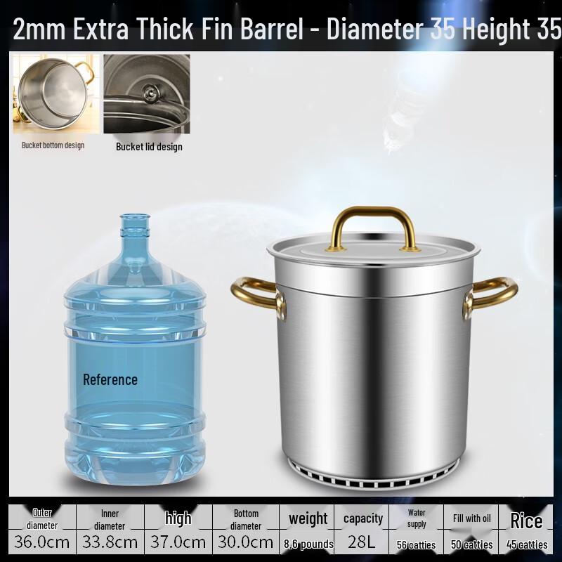 Yude Commercial 304 Stainless Steel Gas-Saving Soup Pot