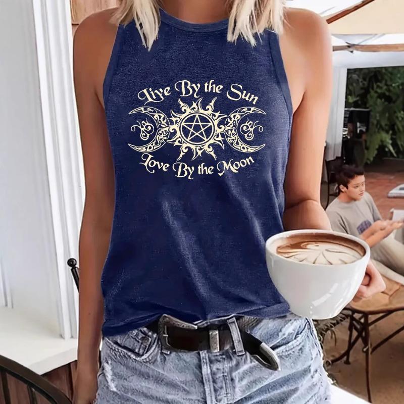 Women's Summer Simple Casual Loose Round Neck Tank Top