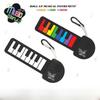 Rainbow Color Silicone Piano Keyboard Foldable Mini Rainbow Guitar Keychain  Music Enthusiasts