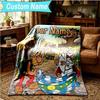 1PC Custom Name Blanket Asterix Friends Flannel blankets Patterns Throw Blanket All-Season Soft Gift for Couch, Bed, Camping, Birthday gifts