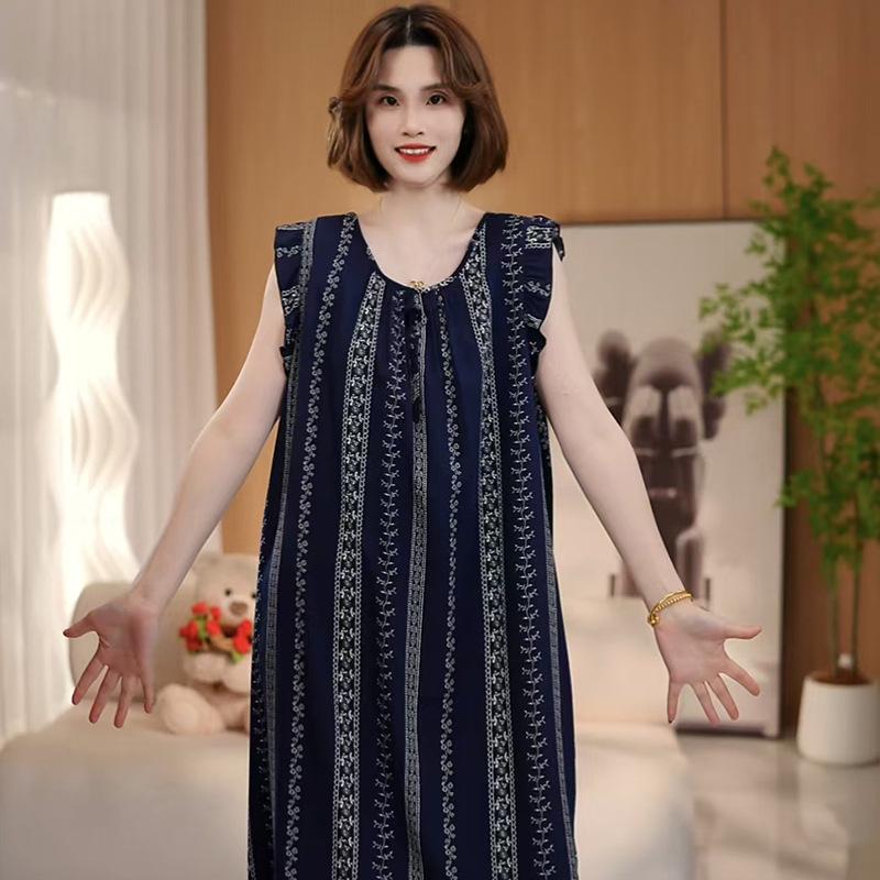 Women's Cotton Silk Camisole Pajama Dress - Summer, Loose Fit, Cute Japanese Style, Sexy and Thin, Perfect for Students