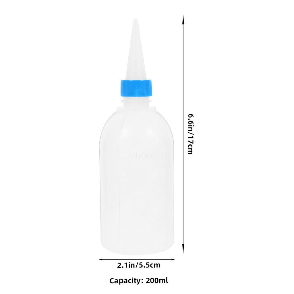 6Pcs Long Dispenser Bottles Transparent Plastic Precision Spout for Sewing Machine Automotive Maintenance Motor Oil
