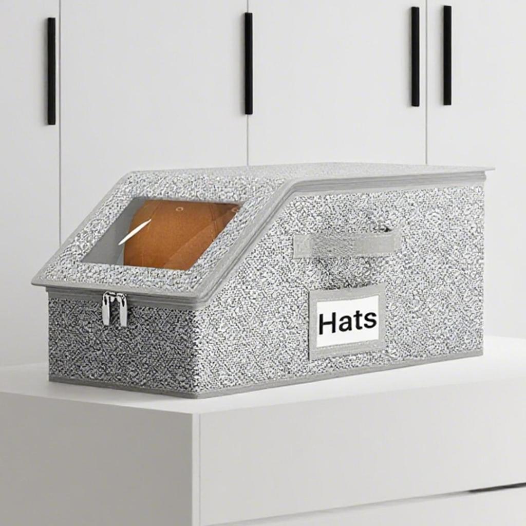 Hat Organizer Holds Up To 24 Stackable Hat Box Clear Window Bin Case For Bedroom Closet Beanie Cowboy