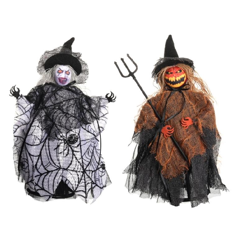 Individualized Halloween Tree Adornment Enchanting Halloween Specter Pumpkin Figurine Table Tree Top Home Accent