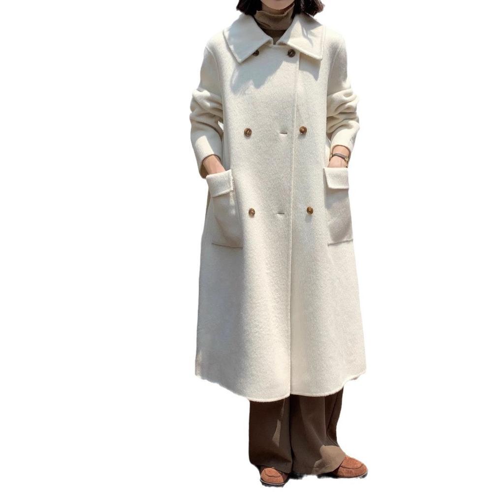 WT108 autumn and winter new style classic casual versatile woolen coat women's high-end double-sided wool coat