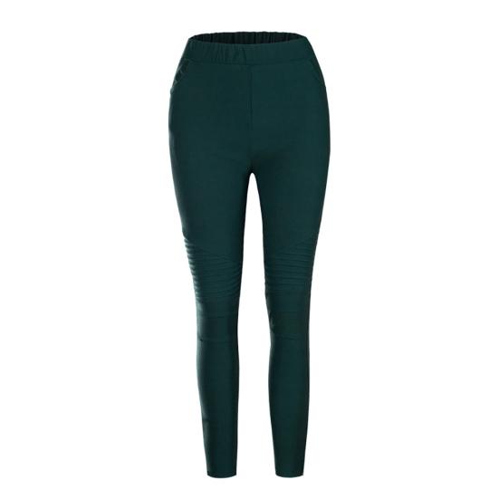 Kadın Moda Düz Renk Elastik Bel Bandı Slim Skinny Kalem Pantolon