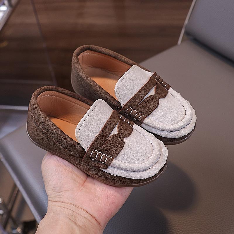 Spring Girl Shoes Fashion New Soft Soled Leather Shoes Anti Slip Comfort Casual Boy Shoe Trendy Breathable Retro Simple Kid Shoe