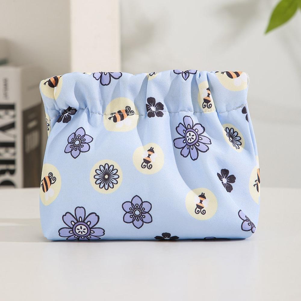 

Floral Leaf Spring Bag Oxford Cloth Print Cosmetic Bag Portable Jewelry Bag Travel Style 1