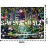 Leofanger Blacklight Fantasy Forest Tapestry Aesthetic Moon Tapestry UV Reactive Neon Galaxy Space Wall Tapestries Trippy Plant Floral Tapestries