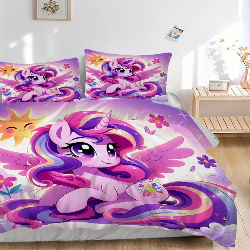 3pcs Twilight Sparkle Bedding Set, Including 1 Quilt Cover and 2 Pillow Shams, Without Filling, Soft and Comfortable Home Bedroom Fabric, Fa