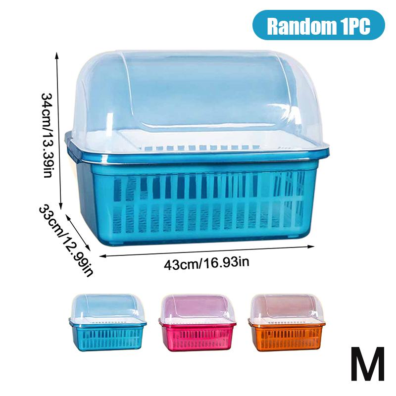 Kitchen Tableware Rack Storage Box Put Tableware With Lid Drainer Rack Mounted Bowl Box Cabinet Home Dish Drainer Kitchen