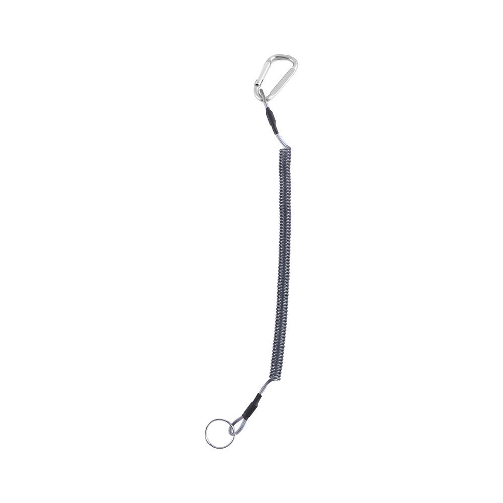 Secure Tool Accessories Elastic Anti-lost Camping Retractable Outdoor Boating Lanyard Fishing String Spring Rope Carabiner
