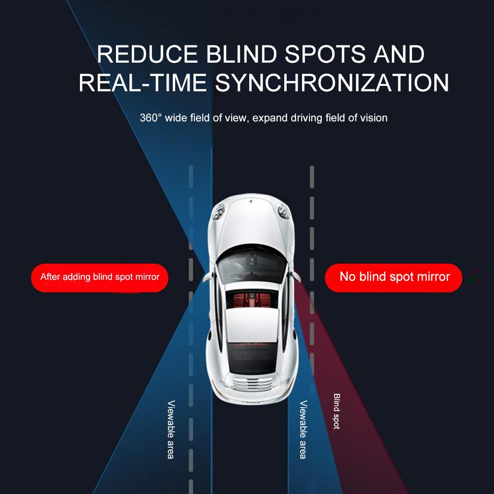 1 pár 360stupňového HD zrcátka do auta pro slepý úhel otočné, nastavitelné širokoúhlé vnější auto zpětné zrcátko parkování