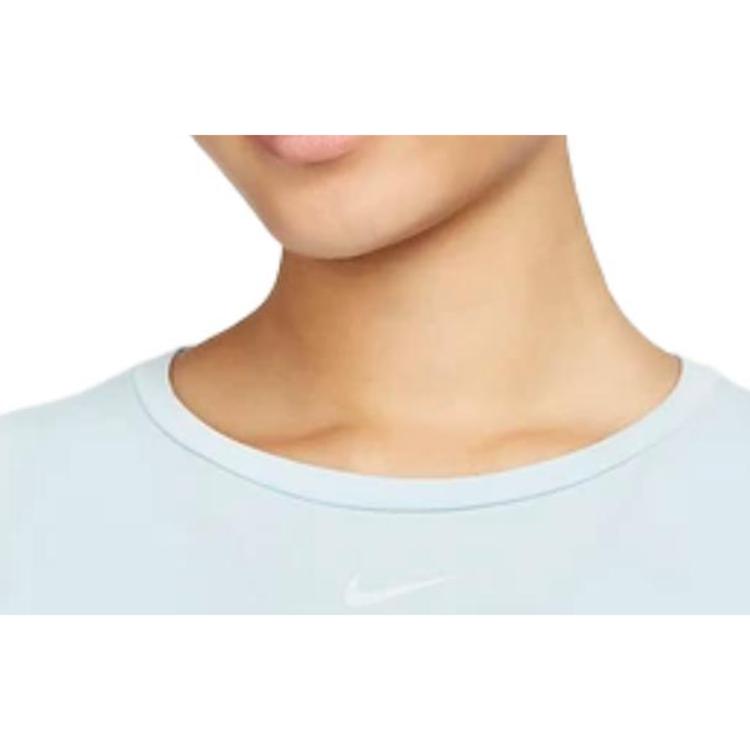 Nike Casual Breathable Dopamine Crew Neck Long Sleeve T-Shirt Women Tops Ice-Blue DD0621-442