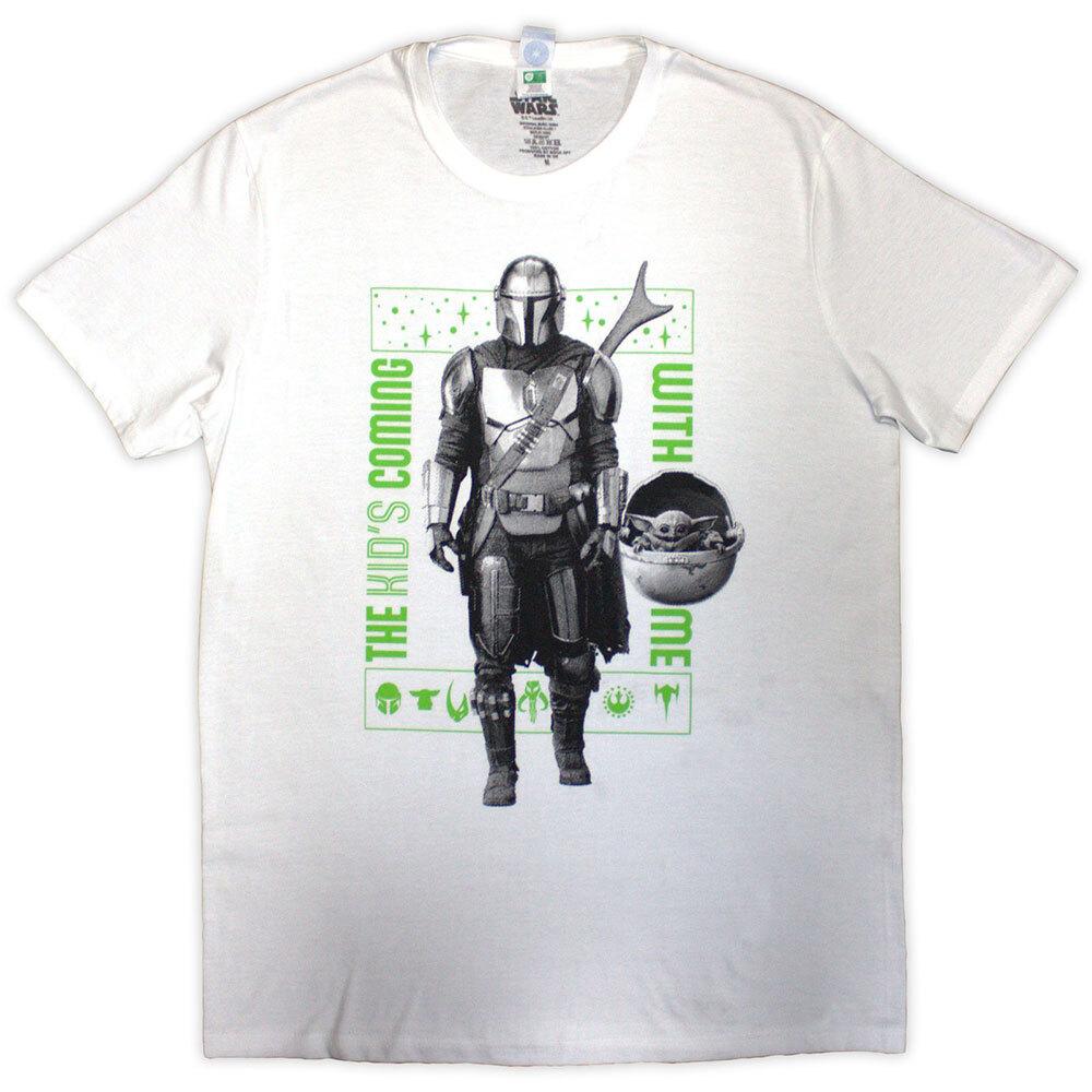 Star Wars Unisex T-Shirt: The Mandalorian Kid s Coming With Me (Large) XL