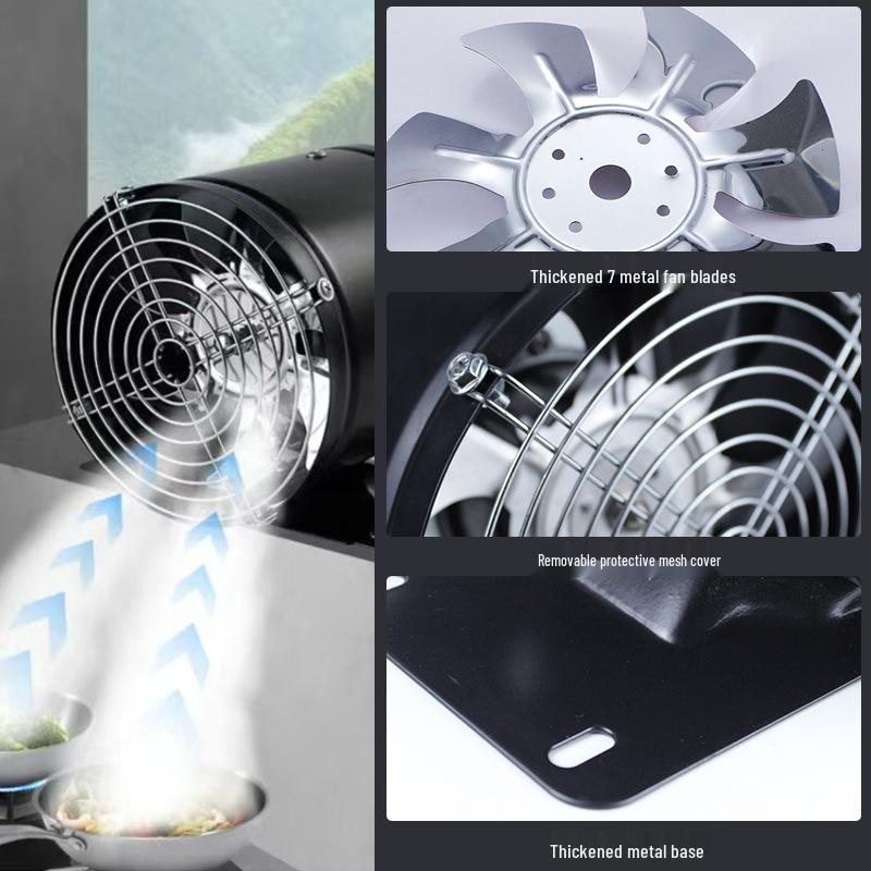 Wysokowydajny wentylator wyciągowy kuchenny z darmową instalacją i dużą siłą ssania