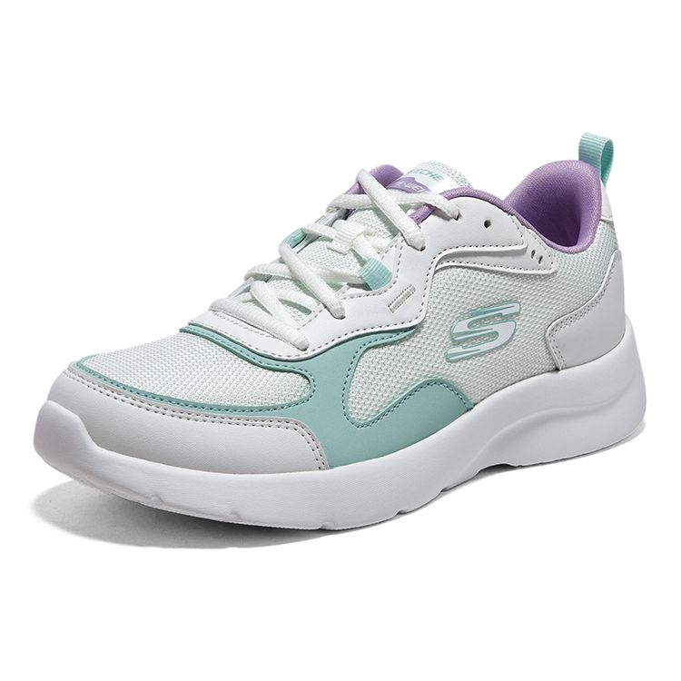 Skechers Comfortable Versatile Low-Top Casual Shoes Women Sneakers White Aqua 896272-WMLT