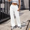 Women's Casual Sports Multi-pocket High Waist Sweatpants Loose Fashion Trousers